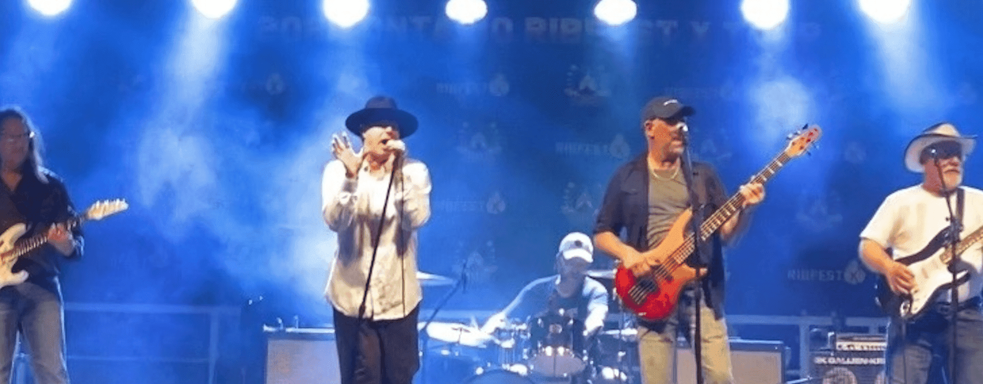 Hip Check, Canada's ultimate Tragically Hip tribute band, performing on stage
